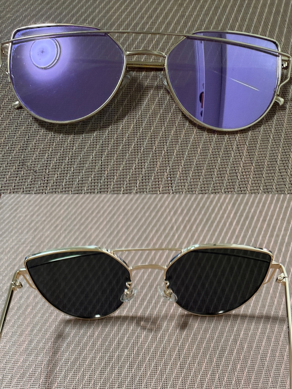 Sojos gold Frame Sunglasses with Purple Lenses - Women's Fashion